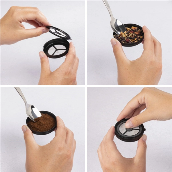Xavax Barista plnitelné kapsle na kávu/ čaj, 2 ks, pro Senseo kávovary a identické designy, černé