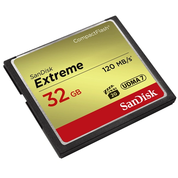 SanDisk Extreme CF 32 GB 120 MB/s zápis 85 MB/s UDMA7