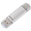 Hama Flash Pen Laeta, USB-C/USB-A 3.1, 32 GB, 40 MB/s, stříbrný