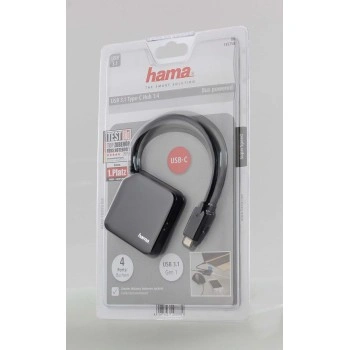 Hama USB-C 3.1 hub 1:4, černý NAHRADA 200112
