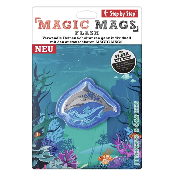 Blikající obrázek Magic Mags Flash Jumping Dolphin Fips k aktovkám Step by StepGRADE,SPACE,CLOUD,KID