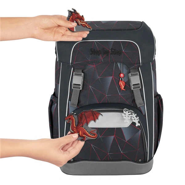 Školní batoh GIANT pro prvňáčky - 5dílný set, Step by Step Dragon Drako, certifikát AGR