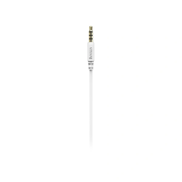 Hama sluchátka s mikrofonem Advance, pecky, plochý kabel, bílá