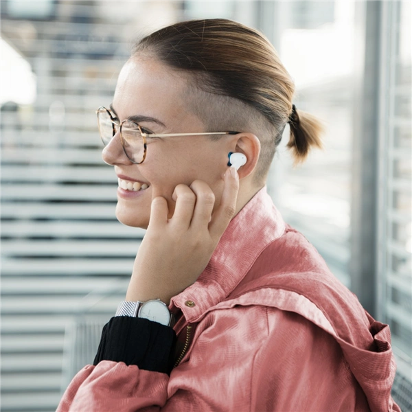 Hama Bluetooth sluchátka Passion Clear II, špunty, ANC, aplikace, bílá