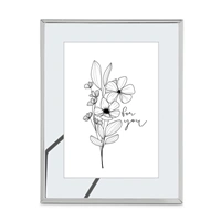 Hama portrétový rámeček FLOWERS, 10x15 cm, stříbrná lesklá