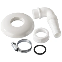Xavax sifonová přípojka pro odtokovou hadici pračky/myčky nádobí, nástěnná rozeta