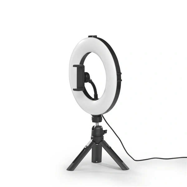 Hama SpotLight Smart 80 II, kruhové LED světlo 8", držák mobilu, dálková spoušť, stolní stativ