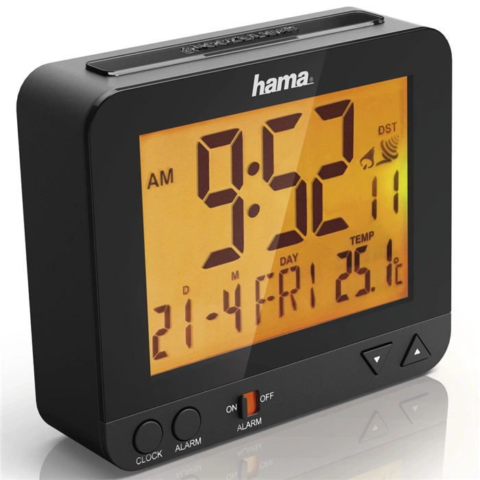 Hama RC 550 Radio Controlled Alarm Clock, with night light