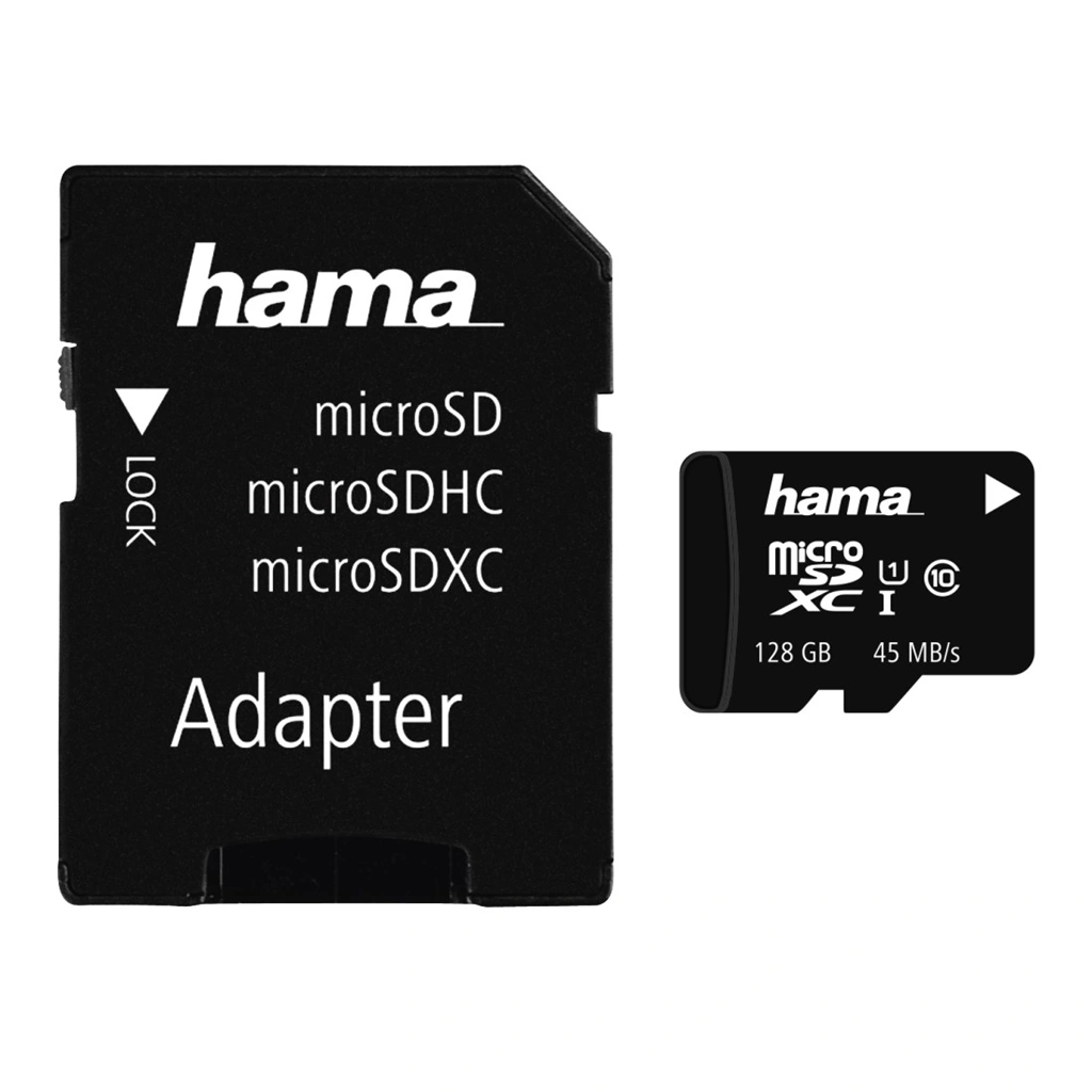 Hama microSDXC 128GB Class 10 UHS-I 45MB/s + Adapter/Mobile