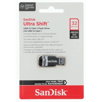 SanDisk Ultra Shift USB-A 3.0-Flashdrive, 32 GB
