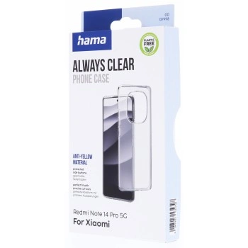Hama Always Clear, kryt pro Xiaomi Redmi Note 14 Pro 5G, vždy průhledný, nežloutne