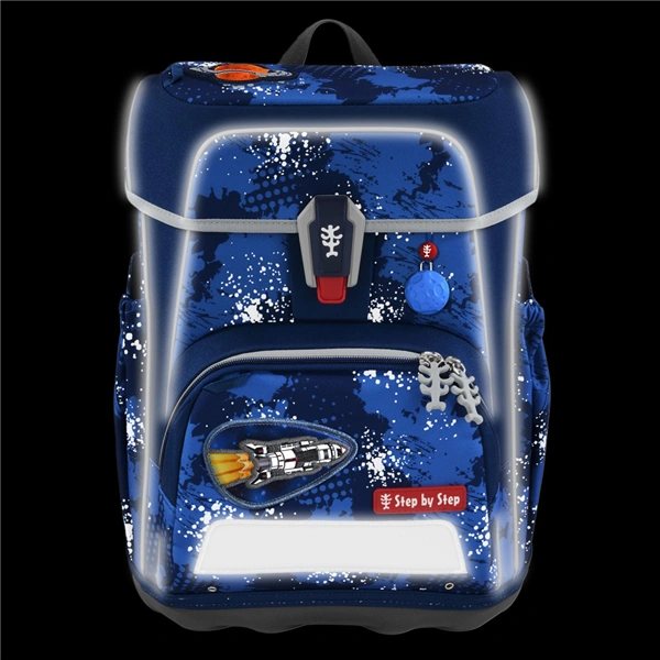 Školní aktovka Step by Step CLOUD REFLECT, Rocket Novo - 5 dílný set, AGR certifikát