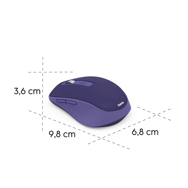 Hama bezdrátová Multi Device myš WM-450, tichá, modrá