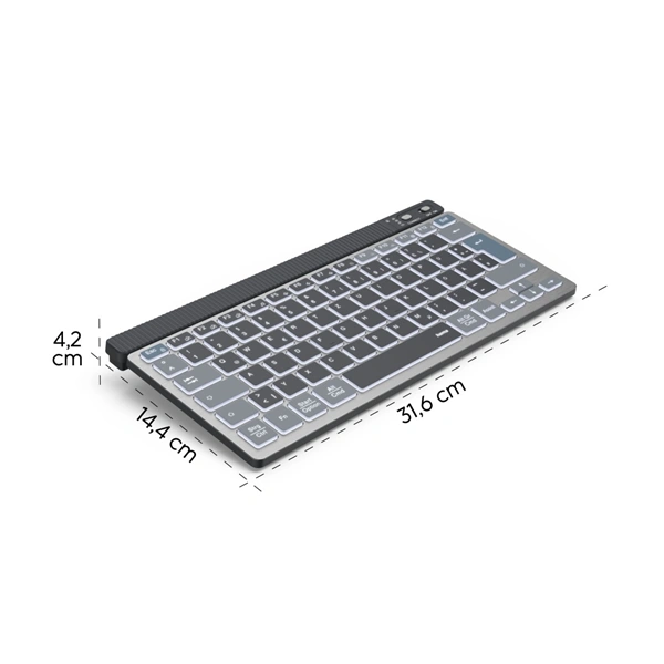 Hama bezdrátová Multi Device klávesnice WK-700, extra kompaktní, nabíjecí