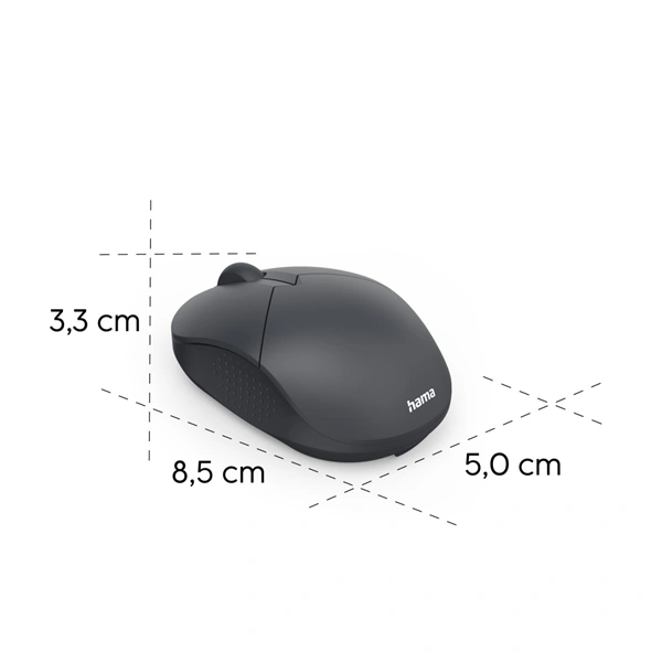 Hama mini bezdrátová optická myš WM-150, tichá, černá