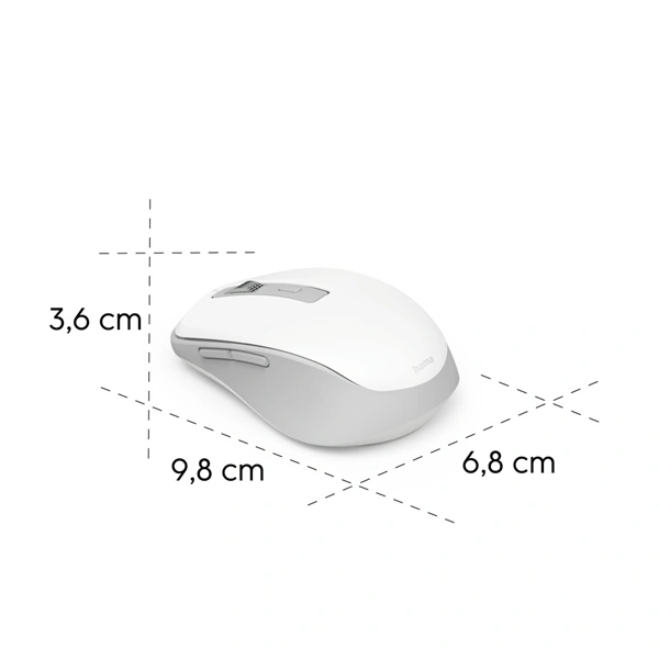 Hama bezdrátová Multi Device myš WM-450, tichá, bílá