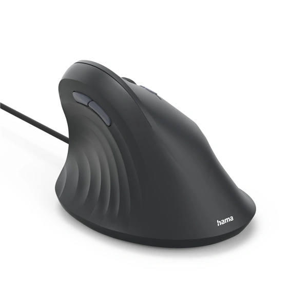 Hama vertikální ergonomická kabelová myš ECM-500R, pro praváky, černá