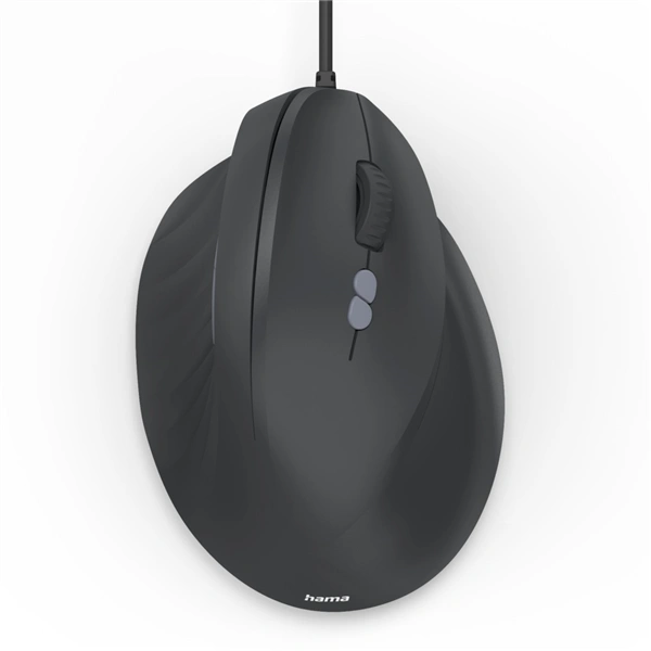 Hama vertikální ergonomická kabelová myš ECM-500R, pro praváky, černá