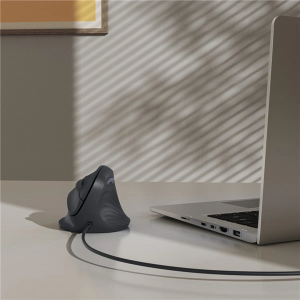 Hama vertikální ergonomická kabelová myš ECM-500R, pro praváky, černá