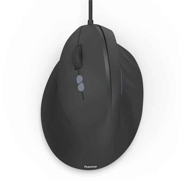 Hama vertikální ergonomická kabelová myš ECM-500L, pro leváky, černá
