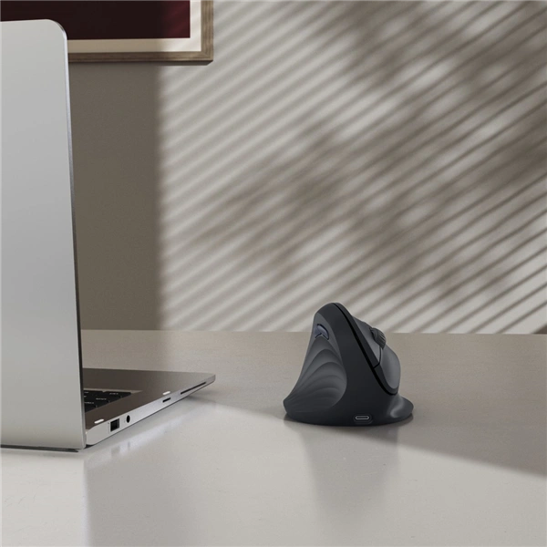 Hama vertikální ergonomická bezdrátová myš EWM-600L, pro leváky, nabíjecí, Multi Device