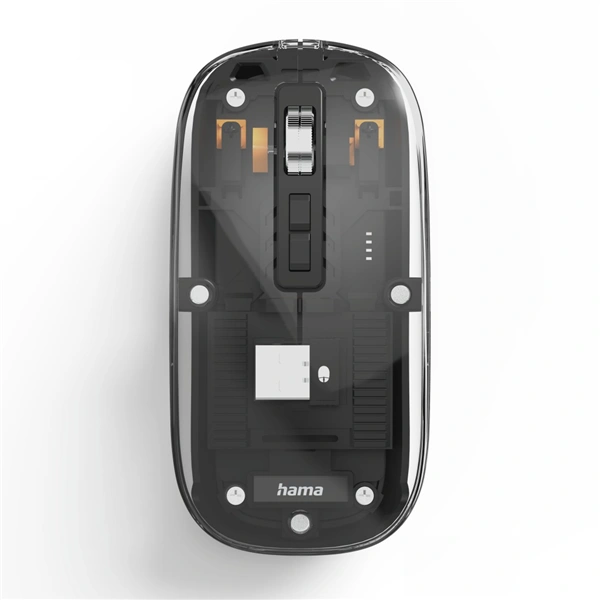 Hama bezdrátová Multi Device myš WM-600, plochá, tichá, transparentní
