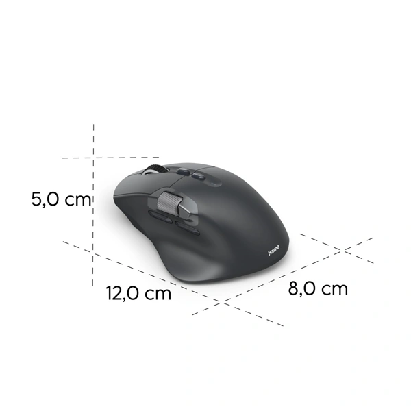 Hama bezdrátová Multi Device myš WM-900, nabíjecí, tichá, podsvícená