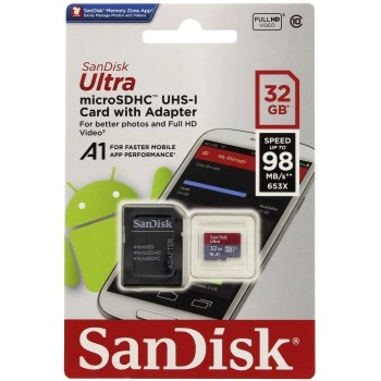SanDisk Ultra microSDHC 32 GB, 98 MB/s A1, Class 10 UHS-I