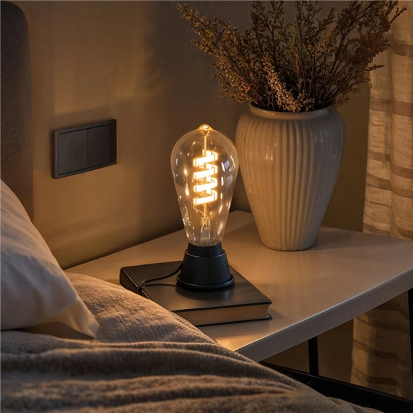 Hama SMART WiFi LED žárovka, Matter, E27, retro, ST64 Filament, RGBW, stmívatelná, aplikace