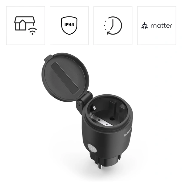 Hama SMART WiFi venkovní zásuvka, Matter, měření spotřeby, IP44
