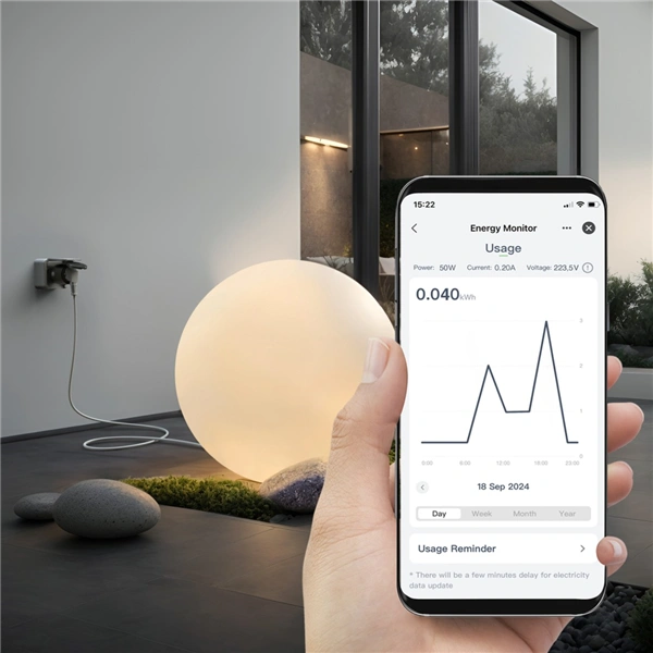 Hama SMART WiFi venkovní zásuvka, Matter, měření spotřeby, IP44