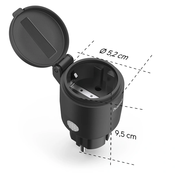 Hama SMART WiFi venkovní zásuvka, Matter, měření spotřeby, IP44
