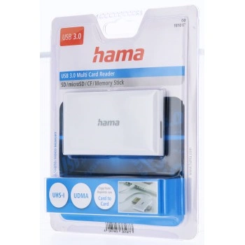 Hama USB 3.0 multi čtečka karet SD/micro SD, CF, MS, bílá