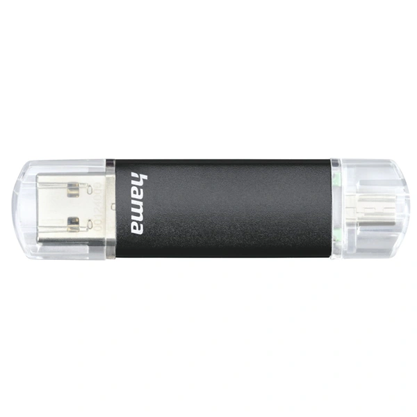 Hama USB flash disk Laeta Twin, USB 3.0, 256 GB, 40 MB/s, černý