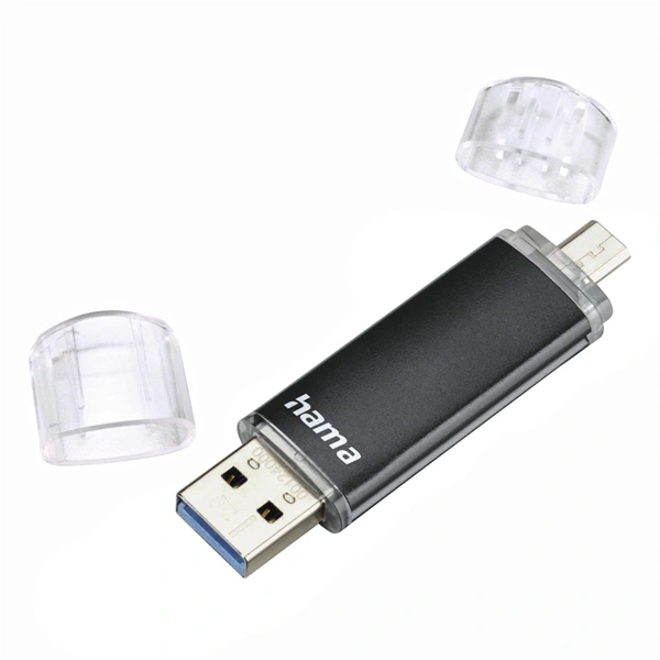 Hama USB flash disk Laeta Twin, USB 3.0, 256 GB, 40 MB/s, černý