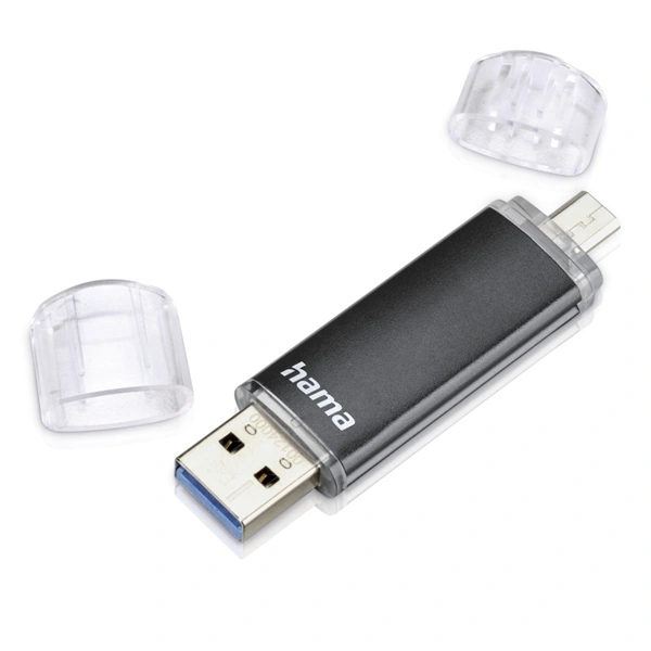 Hama USB flash disk Laeta Twin, USB 3.0, 256 GB, 40 MB/s, černý
