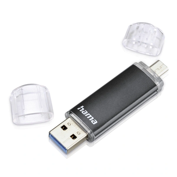 Hama USB flash disk Laeta Twin, USB 3.0, 256 GB, 40 MB/s, černý
