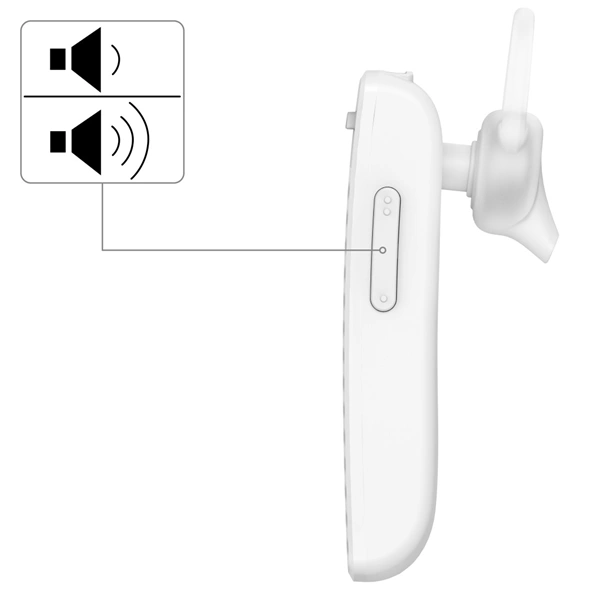Hama MyVoice1500, Bluetooth headset mono, pro 2 zařízení, Siri, Google Ass., bílý