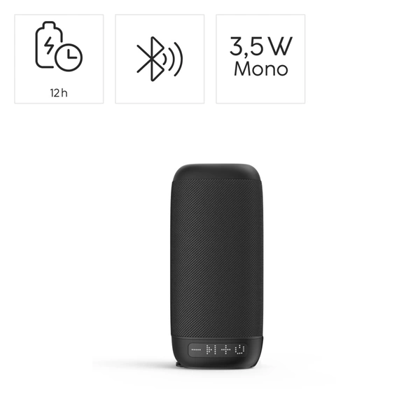 Hama Tube 4.0, Bluetooth reproduktor, 3,5 W, AUX-in, USB-C, černý