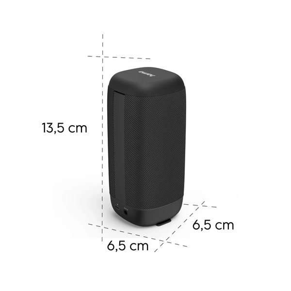 Hama Tube 4.0, Bluetooth reproduktor, 3,5 W, AUX-in, USB-C, černý
