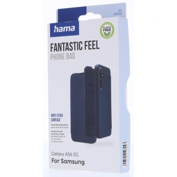 Hama Fantastic Feel, pouzdro-knížka pro Samsung Galaxy A56 5G, hebký povrch, modré