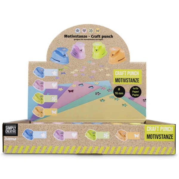 Hama ozdobné děrovačky, různé motivy, výsek 16 mm, balení 24 ks (cena je uvedená za 1 kus)