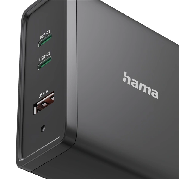 Hama USB nabíjecí stanice GaN, 2x USB-C PD, 1x USB-A (1x QC), 140 W