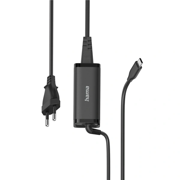 Hama USB-C napájecí zdroj pro notebooky, Power Delivery, GaN, 5-20 V, 65 W