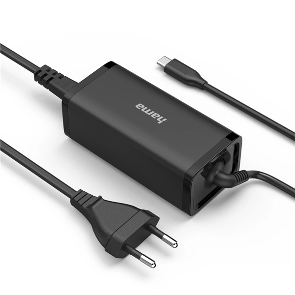 Hama USB-C napájecí zdroj pro notebooky, Power Delivery, GaN, 5-20 V, 100 W