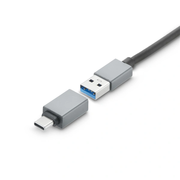 Hama USB hub, 7 portů, USB 3.2, 5 Gb/s, USB-C adaptér, síťový zdroj