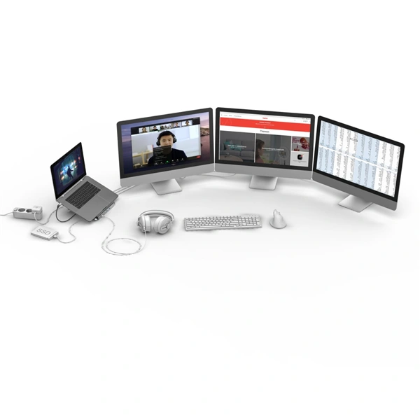 Hama USB-C dokovací stanice a stojan pro notebook Connect2Office Stand, 12 portů