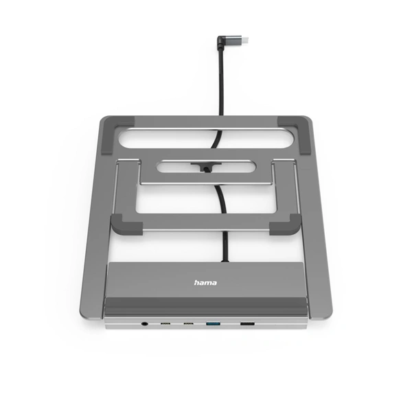 Hama USB-C dokovací stanice a stojan pro notebook Connect2Office Stand, 12 portů
