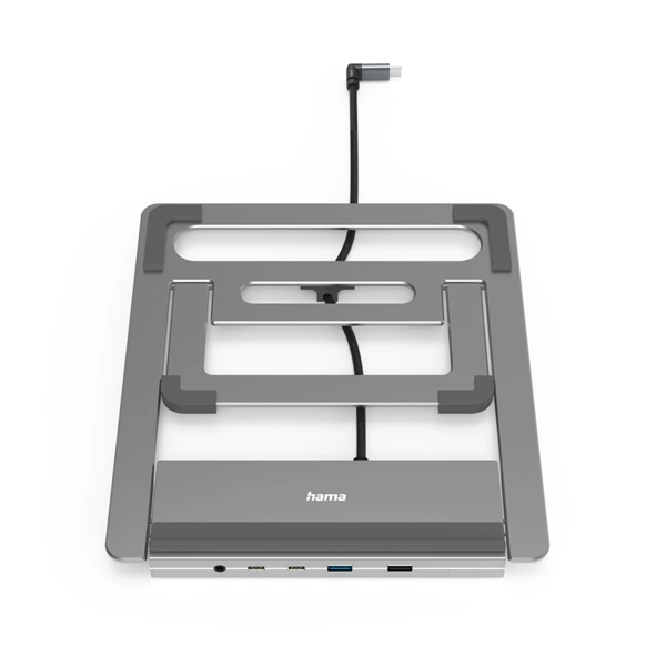 Hama USB-C dokovací stanice a stojan pro notebook Connect2Office Stand, 12 portů