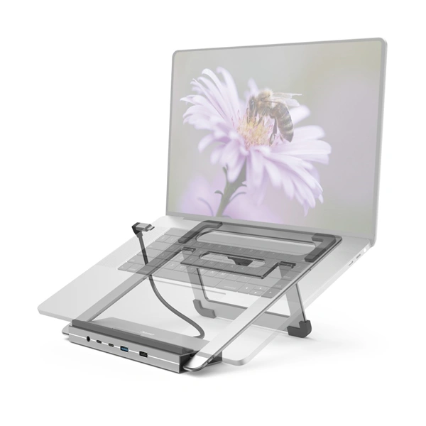 Hama USB-C dokovací stanice a stojan pro notebook Connect2Office Stand, 12 portů